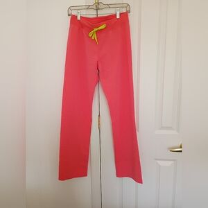 Figs Coral Livingston Pants with Lime Tie And Top Rafaela